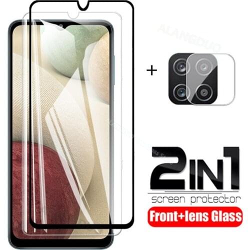Tempered Glass For Samsung Galaxy A12 A22 A21s A32 A42 A52 A72 5G screen protectors glass For Samsung M12 M32 camera Lens Film