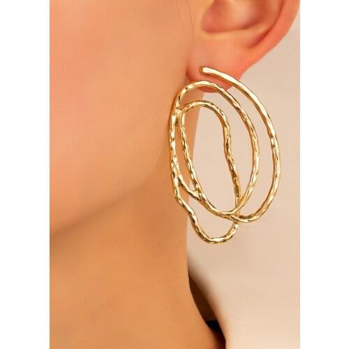 Tocona Punk Irregular Geometry Drop Earrings for Women Hollow Out Geometry Alloy Metal Dangle Earrings Party Jewelry 20379