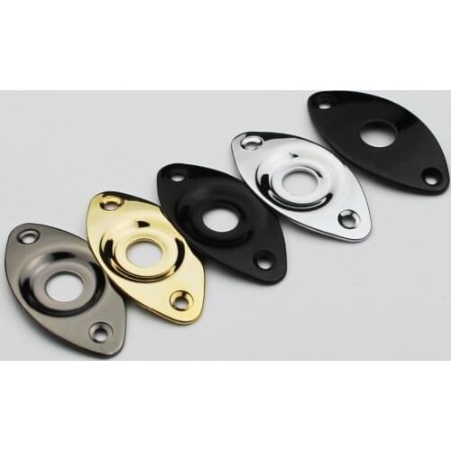 1 Piece Oval Curved Metal Jack Plate For Electric Guitar Bass Made In KOREA