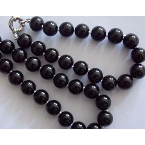 2021 10mm Black South Shell free Sea Pearl Necklace Bracelet 18''7.5'' For Women Pearl Beads Fashion Jewerly Set Natural Stone