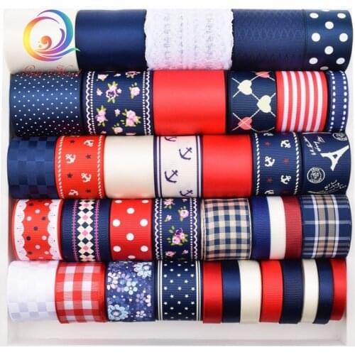 37 Design Mix Navy Ribbon SetHigh quality For Diy Handmade Gift Craft Packing Hair Accessories Wedding Materials Package 37Yard