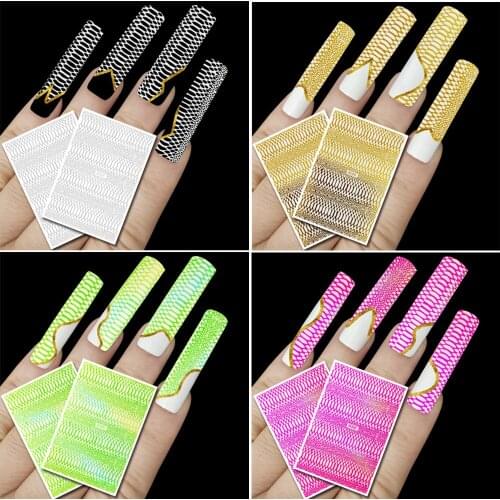 3D Laser Nail Art Serpentine Stickers Sexy Mature Decals Decoration Glitter Holographic Sticker Nail Styling Accessories