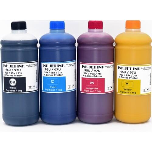 4PC*1000ML Pigment Ink for HP 970 970XL 971 Officejet Pro x451dn x451dw x476dn x476dw x551dn x576dw Printer