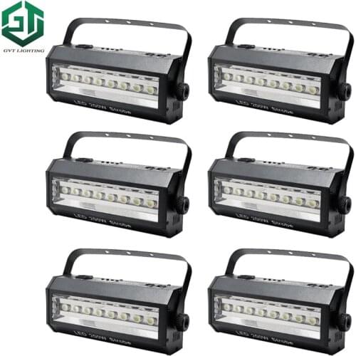 6pcs/lot fast shipping 200W LED strobe light DMX dimming dj stroboscope disco club profissional stage lighting for wedding party