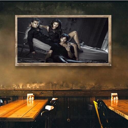 5D diy AB diamond painting vampire diaries poster hd quality full square Round diamond embroidery vivid colors home decoration