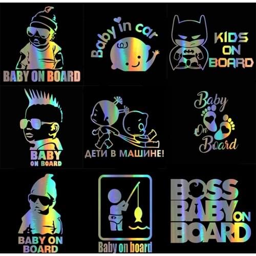 WaveHands HungMieh Car Sticker Kids Baby On Board Decal 3D Vinyl Sticker on Car Reflective rcycle Decal Car Styling