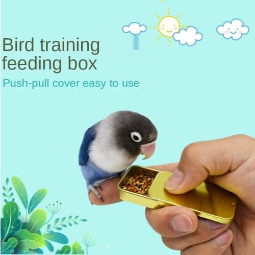 Parrot Bird Training Jar Bird Food Jar Toy Reward Food Push-pull Food Box Tiger Skin Xuanfeng Starling Bird Training Supplies