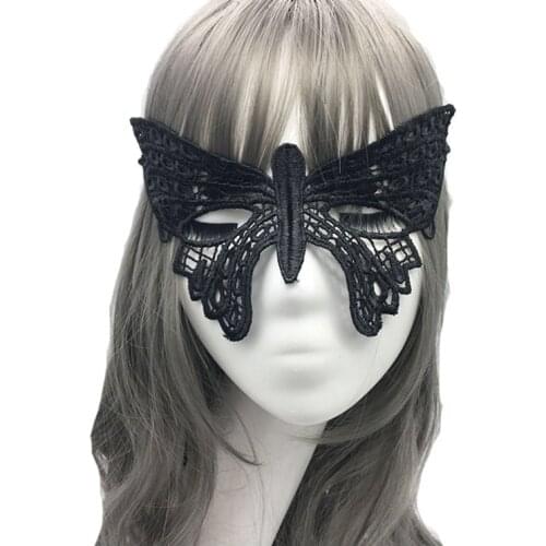 Black Lace Mask Women Eye Masquerade Halloween Party Masks masked ball Cosplay masque Costumes Carnival half face Mask