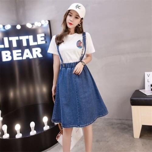 Meileiya Jeans student Womens Tank Dress Jumper jean dress Overall Dress Girl 2019 Spring summerS-5XL