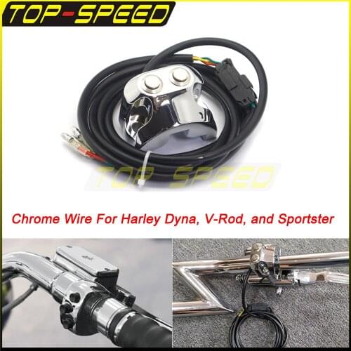 Motorcycle Chrome Converter Switch Wire Handlebar Switch Air Ride Switch Controller For Harley Dyna V-Rod Sportster AERO AERO-A