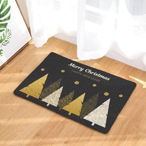 Merry Christmas Tree Floor Mats Living Rooms Anti-slip Carpet for Bedroom Kitchen Bathroom Rug Welcome Mats for Front Door