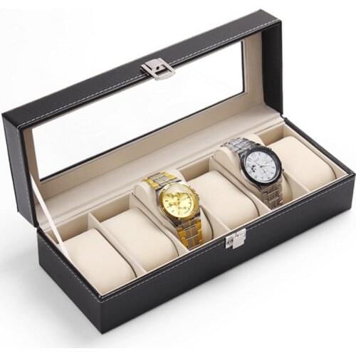 Quickdone 1Pcs Watch Display Box Storage Holder Organizer Case Luxury Brand Watch Boxes Bracelet Storage Top Jewerly Box HG0490