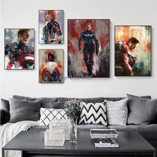 Iron Man Anime Art Print on The Room Wall Home Decor Marvel Superhero Movie Posters and Prints Wall Art Pictures Canvas Painting