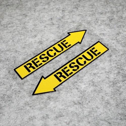 NO.S194 JDM HellaFlush RESCUE Funny Car Door Motorcycle Helmet Reflective Stickers and Decals