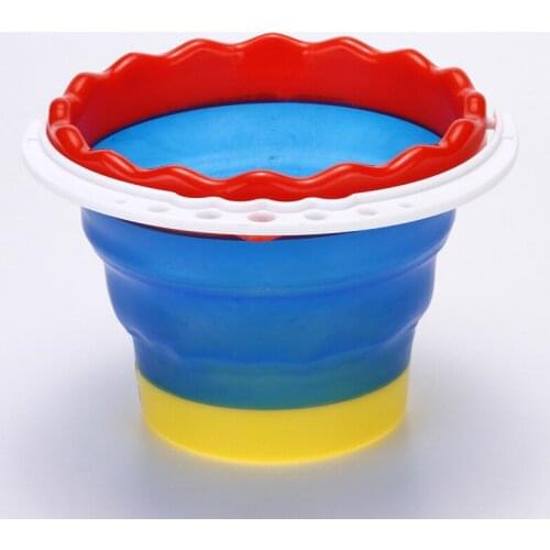 Folding Watercolor Paint Washing Color Round Painting Art Bucket Pen Wave Barrel Mouth Cups Container Paint Brush Palette Holder