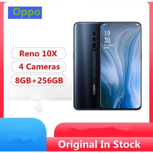 Oppo Reno 10x zoom Smart Phone Snapdragon 855 6.6" AMOLED Full Screen 48.0MP 10X Zoom Screen Fingerprint 8GB+256GB VOOC 3.0