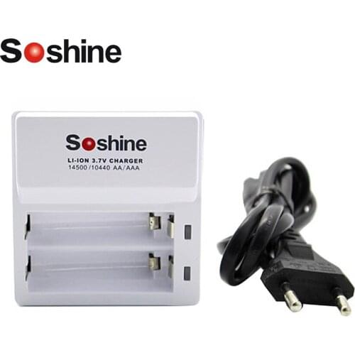 Soshine F7 Intelligent charger 3.7V 14500 10440 Li-ion battery Fast Charger 3.7V AA AAA Lithium Rechargeable Battery