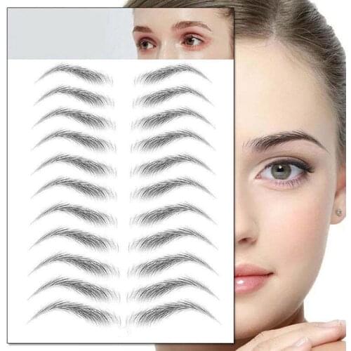 Eyebrow Stickers Magic 4D Hair-like Eyebrow Tattoo Sticker False Eyebrows 7 Day Long Lasting Super Waterproof Makeup Cosmetics