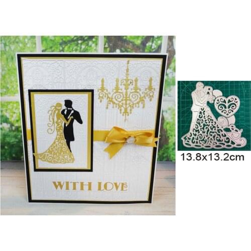 Wedding Couple Metal Cutting Die Stencil Template for DIY Embossing Paper Photo Album Card Making Scrapbooking Dies Cut