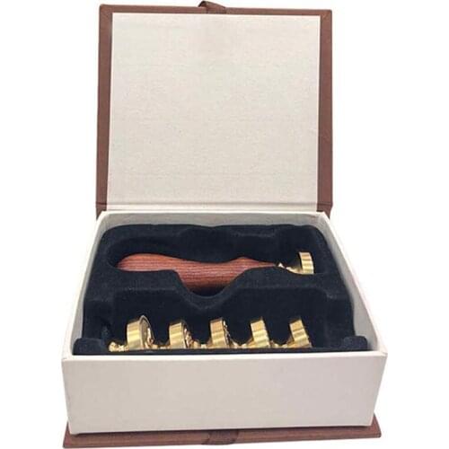 Wax Seal Stamp Kit - 6Pcs Copper Vintage Sealing Stamp Set, Romantic Creative Decor Tool for Envelops, Invitations