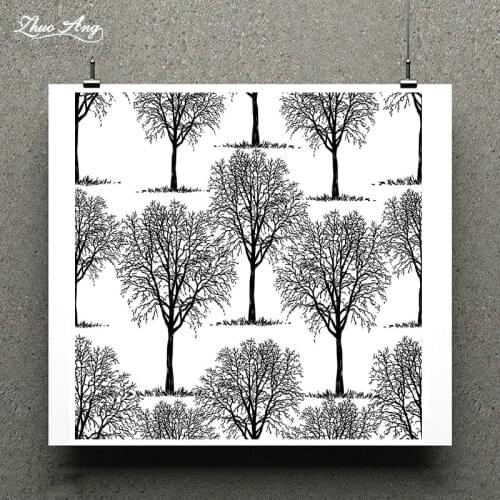 ZhuoAng Autumn Forest Design Stamp / Scrapbook Rubber Stamp / Craft Clear Stamp Card / Seamless Stamp