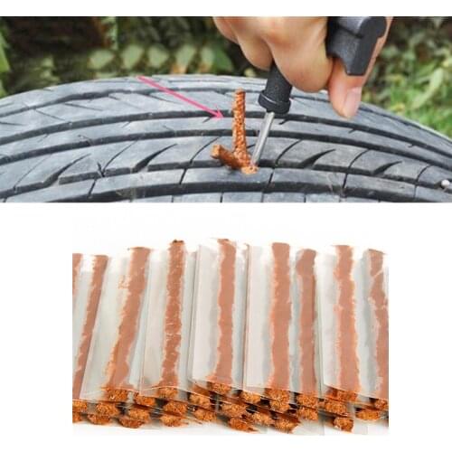 10Pcs Tubeless Tire Repair Strips Stiring Glue for Tyre Puncture Emergency Car Motorcycle Bike Tyre Repairing Rubber Strips