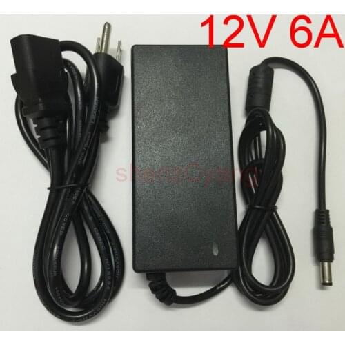 10PCS High quality IC solutions DC 12V 6A Switch power supply, 72W LED power adapter,EU, US ,UK ,AU Plug
