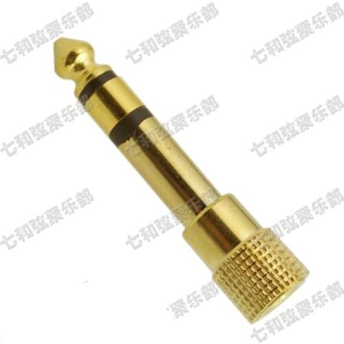 2Pcs Stereo Microphone Guitar Cable Audio Converter Adapter Coupler Connector Female 3.5mm to 6.35mm Male guitar accessories