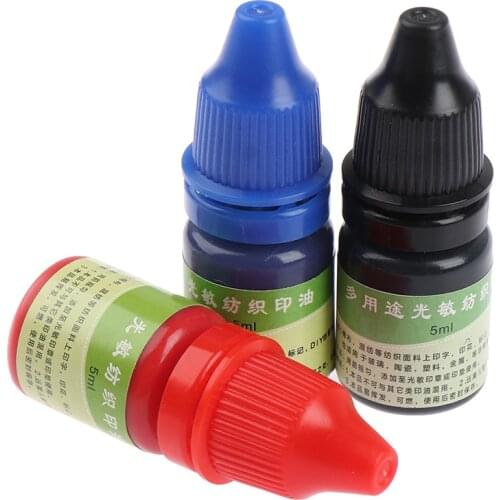 5ml Clothes Waterproof Ink Special Ink For Children Name Stamp Printing On Clothing Wash Not Fade