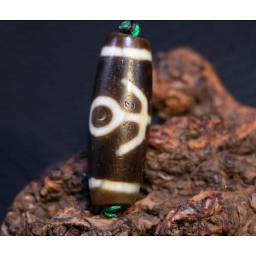 AL Treasure Magic Power Tibetan old Agate TAIREN GUIREN dZi Bead Amulet Pendant Talisman Timestown UPD21Asw