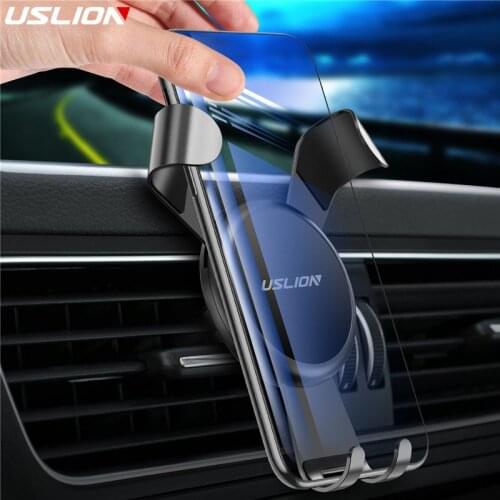 USLION Car Gravity Phone Holder In Car For iPhone XS 7 XR 8 Air Vent Mount Stand Mobile No Magnetic For Samsung S10 S9 S8 Xiaomi