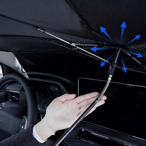Car Sun Shade Protector Folding Umbrella Auto Front Window Sunshade Covers Windshield Protection Accessories Sun Protector Cover