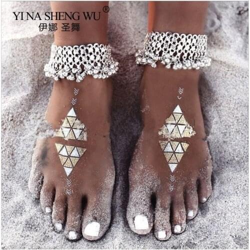 Bohemian Vintage Bells Ankle Belly Dance Anklet Jewelry Summer Beach Barefoot Sandals Charm Anklet Elegant Women Accessories 1PC