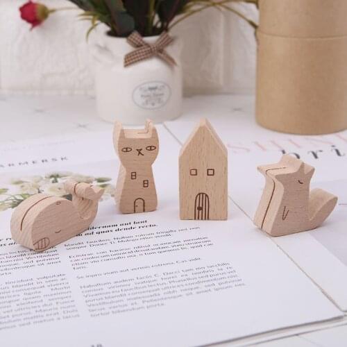 Cute Cartoon Animal Wooden Information Folder Photo Clip Note Memo Notes Display Board Clamps Message Stand Holder