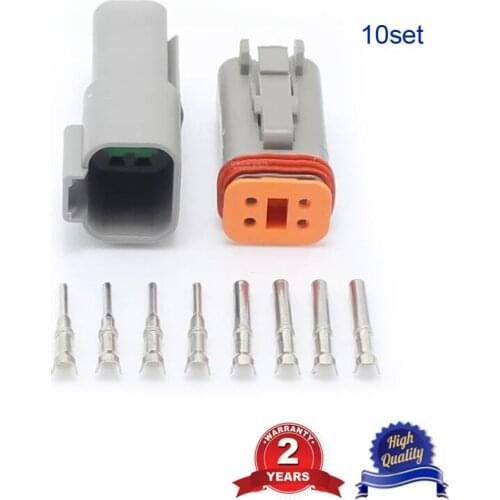 For Deutsch DTM Automotive Connector Kit DTM06-4S 6S 8S 12S DTM04-4P 6P 8P 12P Waterproof Wire Plug with Terminals