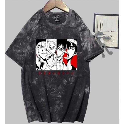Dr.STONE T-shirt 90s Unisex Fashion Summer T-shirt Tee Shirt Clothes New Tie Dye Short Men Women Unisex