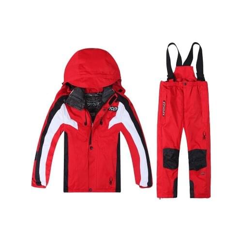 2016boys and girls sking suit warm jacket and pants set polyester cotton size m-xxl