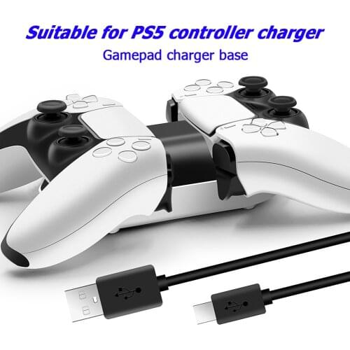 Gamepad Controller Charging Station Elements Lightweight Game Playing for Sony PS5 Gaming Joystick Dual Charger