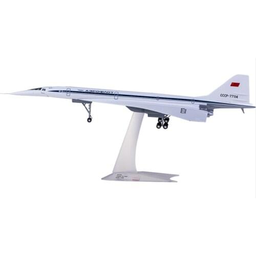 Plane Model Toy 1/200 Scale Aeroflot Russia Tupolev TU-144 CCCP-77114 Diecast Alloy Aircraft Model collectible display
