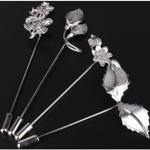 I-Remiel Fashion Copper Butterfly Flower Leaf Pins and Brooches Suit Lapel Pin for Men and Women Shirt Collar Accessories