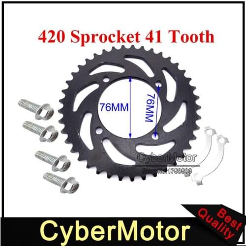 Motorcycle 420 41T 76mm Rear Chain Sprocket For Chinese Dirt Pit Bike 50cc 70 90cc 110cc 125cc 140cc 150cc 160cc XR50 CRF50 SSR