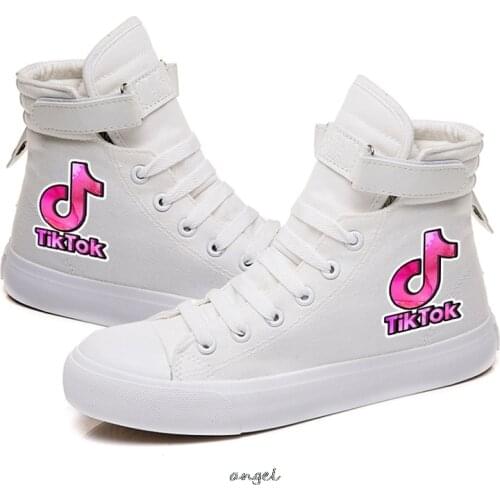 Tik Tok Printing Canvas Mens Sneakers Platform High top Sneaker Shoes Casual Vulcanize Trainers Shoes zapatillas hombre