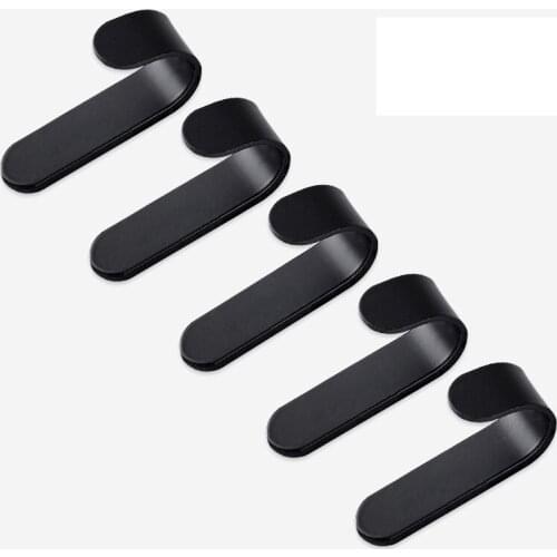 5pcs Wall Hook for Bathroom Bath Towel Bedroom Clothing Kitchen Kitchen Utensils Corridor Key Metal Anti-rust Black White Hook