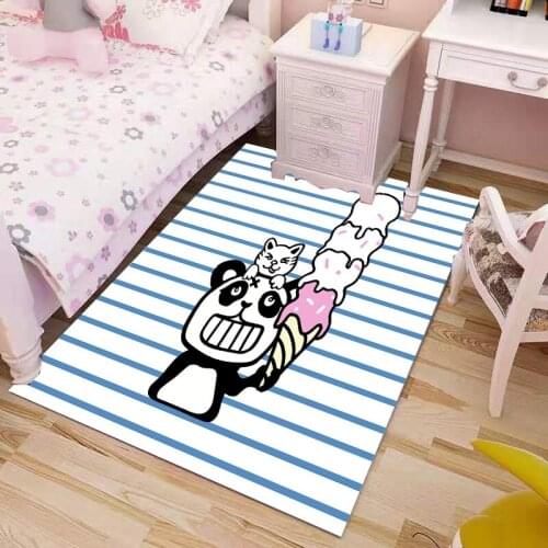 Cartoon Panda Strawberry Anti-Skid Floor play Mats 3D Carpet Non-slip Rug Dining Living Room Soft Kids Bedroom Mat Carpet 10