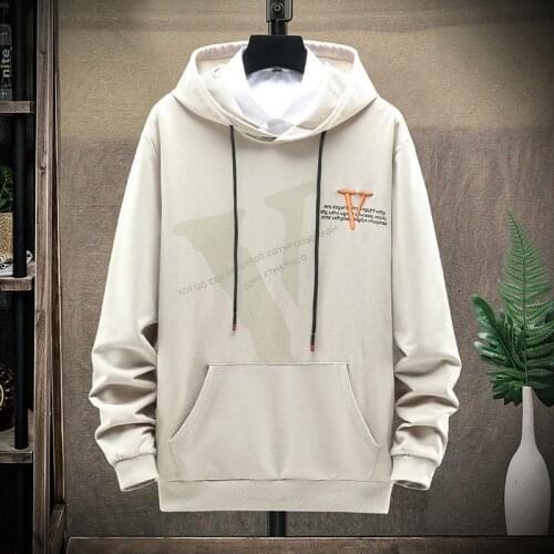 2021 new autumn and winter mens hoodie trend Japanese loose and versatile fashion long-sleeved mens autumn mens thin hoodie