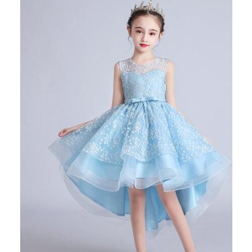 2021 New Girl Baby Birthday Party Sequin Tuxedo Rainbow Unicorn Lace Mesh Holy Communion PROM Girls Dress For Birthday Gift
