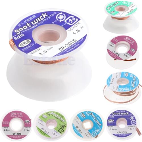 5 ft 1.5mm-3.5mm Desoldering esoldering Braid Solder Remover Wick Cable Wire CP-1515/CP-3515/ CP-3015/CP-2515/CP-2015