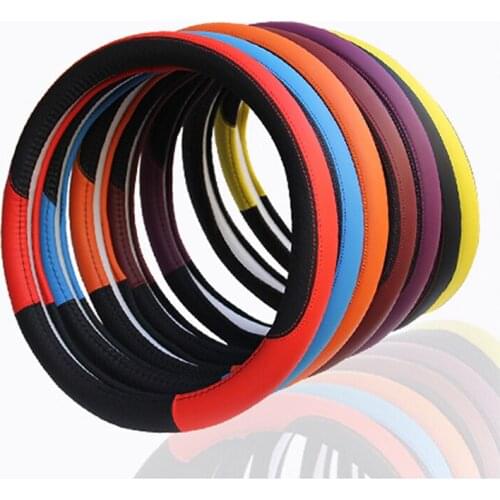 Car Steering Wheel Cover For 37 - 38 CM 14.5"-15" M Size Multi-Colors Artificial Leather Auto Braid on Steering-Wheel Cape