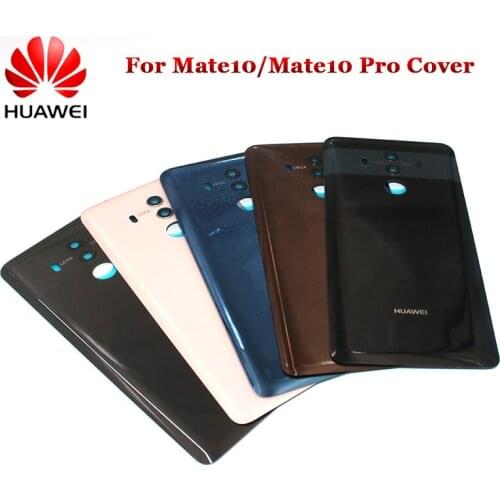 Original Huawei Mate 10 Pro Battery Back Cover Glass Rear Door Housing Panel Case For Huawei Mate 10 With Camera Lens Protection