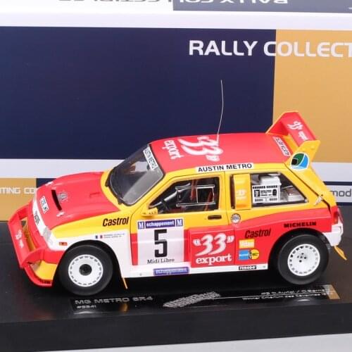 Kids Sun Star Supermini Austin MG Metro 6R4 #5 Criterium des Cevennes 1986 Diecast Toy Vehicle Racing Rally 1/18 Scale Car Model